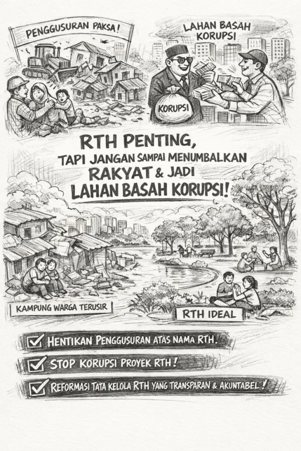 RTH Penting, Tetapi Jangan Sampai Menumbalkan Rakyat dan Jadi Lahan Basah Korups