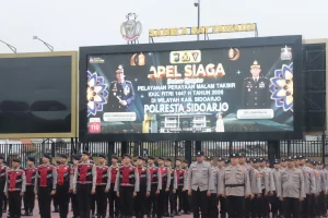 Pastikan Keamanan Malam Takbir, Polresta Sidoarjo Cek Kesiapan Personel