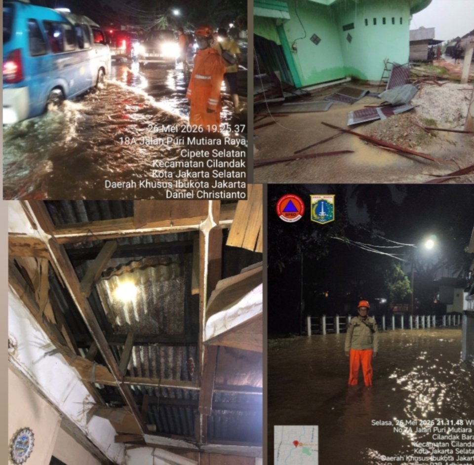 Jakarta, Tangerang, dan Kalsel Ambruk dalam Sehari: 40 Rumah Rusak, Banjir Setinggi 110 Cm, dan Ribuan Jiwa Mengungsi