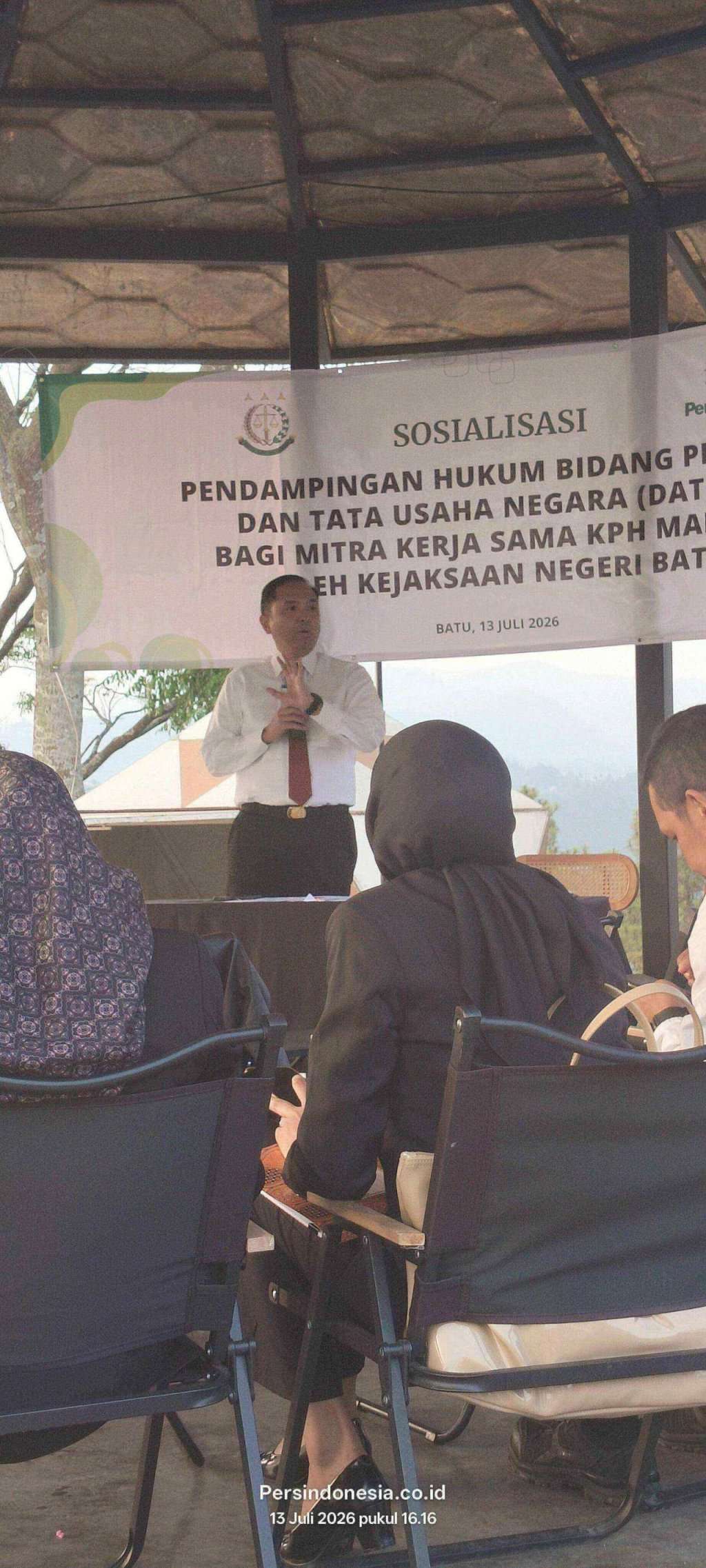 Kajari Batu Arya Wicaksana SH MH menjelaskan materi tugas dan fungsi Datun
