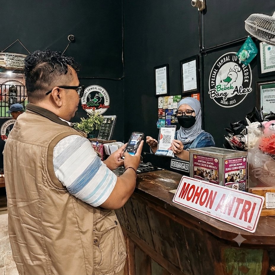 Tim BRI Situbondo memberikan pendampingan kepada pemilik usaha Bebek Bang Alex