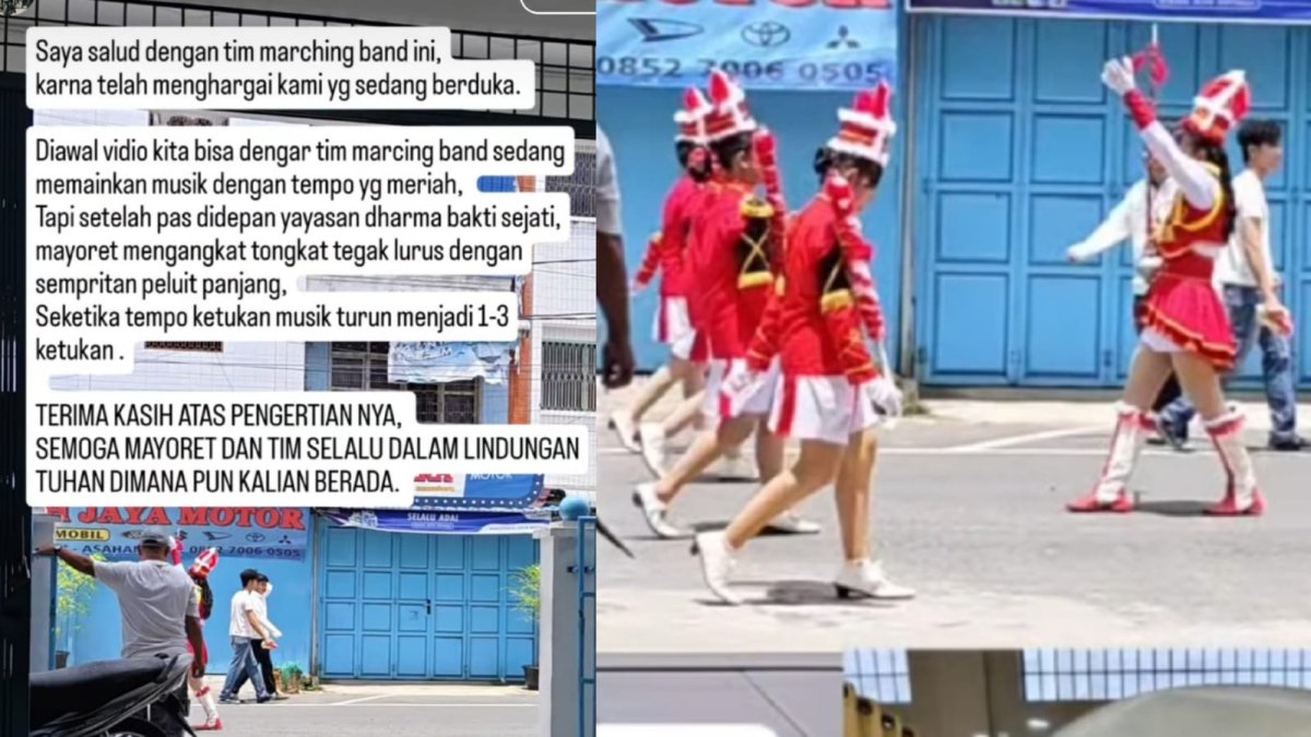 Lewat Rumah Duka, Tim Drumband SMA Diponegoro Kisaran Viral karena Hentikan Permainan saat Karnaval 17-an