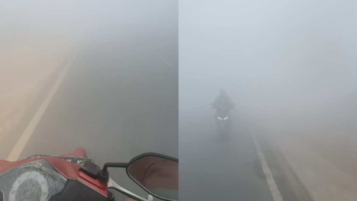 Jarak Pandang Terbatas dan Lampu Kendaraan Tak Tembus Kabut Asap, Warga Kalsel Adu Klakson di Jalan