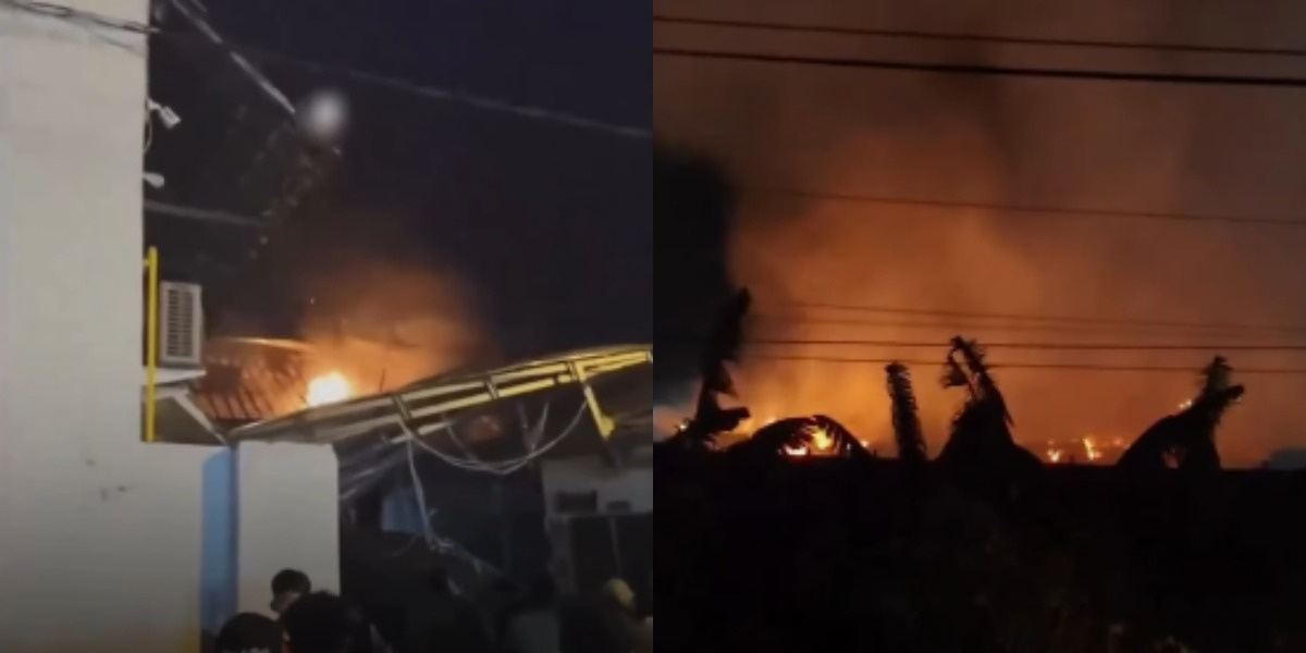 Tak Hanya Ledakan, Atap SPPG Mojokerto Dilaporkan Ambruk Lalu Timpa Mobil hingga Berujung Kebakaran
