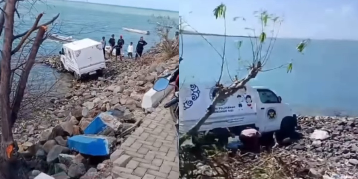 Warga Ceritakan Detik-detik Kecelakaan Mobil MBG di Madura: Terperosok, Lalu Jatuh ke Tepi Pantai